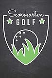 Scorekarten Golf: Golfspieler Equipment und Golfer Zubehör um die Schlagzahl zu erfassen...