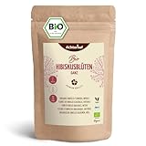 Hibiskusblüten Bio ganz getrocknet 250g | leicht säuerlich-fruchtiger Geschmack | in...