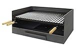 Imex El Zorro 71516 Tischgrill mit Grillrost, Edelstahl, 72 x 40 x 33 cm, Grau