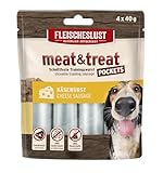 Fleischeslust Meat & Treat Pockets Käsewurst (4 x 40g)