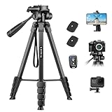 Victiv Neues Kamera Handy Stativ, 172cm Tragbares Camera Tripod, Aluminium Dreibein Stativ...