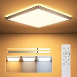 Matane LED Deckenleuchte Dimmbar, 24W Deckenlampe mit Fernbedienung, Panel Flach...