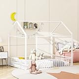 Kinderbett Bodenbett Hausbett 140x200, Metallbett Doppelbett Montessori Bett Bed...