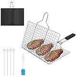 Grillkorb Fischbräter BBQ Grillkorb Grillgitter: Nizirioo Edelstahl Fisch Grillkorb...