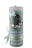 Cerziies® Hochzeitskerze Rustik Heidi und Logan mit Namen und Datum, individuell und...