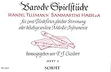 Barocke Spielstücke: von Händel, Telemann, Sammartini, Hasse u.a.. Band 1. 2...