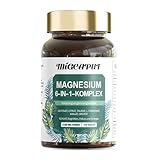 Magnesium Complex 6 in1 2100mg Elementares je Tagesdosis-Glycinat, Citrat, L-Threonat,...