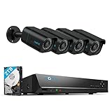 Reolink 4K Überwachungskamera Set, Personenerkennung und Fahrzeugerkennung 4X 8MP PoE IP...