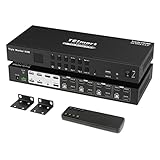 TESmart KVM Switch 3 Monitore 4 PC 4K@60Hz 4:4:4, Unterstützt 3 USB...