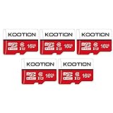 Kootion Micro SD Karten 16GB Class 10 5er Pack Mini SD Karte 5 STK Speicherkarte...