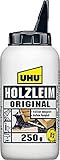 UHU Holzleim ohne Lösungsmittel/48570, weiß/transparent, Classic, Inh. 250g