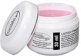 World of Nails-Design, 30 ml LED/UV-Fiberglas Gel dickviskose milchig rosa 1 Phasengel,...