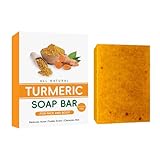 Lemon Turmeric Kojic Acid Soap, 100g Skin Brightening Soap For Dark Spots, Kurkuma...