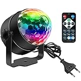 Discokugel, SEBRUANC Disco Lights LED Musikgesteuert DJ Party licht 360° Rotierende Ball...