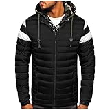 Mantel Herren Elegant Plus Size Kapuzenjacke Dickes Fleece Mäntel Leichte Mäntel Warme...