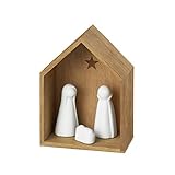 Räder 88960 WINTERZEIT - Kleine Krippe - Porzellan / Holz - 5,5x12x9cm