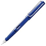 LAMY safari Füllhalter 014 – Moderner Füller in der Farbe Blau mit ergonomischem Griff...