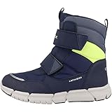 Geox Jungen J Flexyper Boy B Abx Stiefeletten, Navy Fluo Yellow, 34 EU