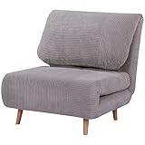 HOMCOM 2-in-1 Schlafsofa Schlafsessel Verstellbar Klappmatratze Gästebett,Chaiselongue im...