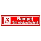 Kiwistar Rampe Motiv 3m Abstand invertiert Magnetschild Schild magnetisch - 30cm...