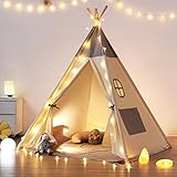 besrey Tipi Zelt für Kinder,Tippi Kinderzelt Kinderzelt Outdoor aus Baumwolle...