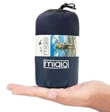 MIQIO® 2in1 Hüttenschlafsack Ultra leicht mit durchgängigem Reißverschluss...