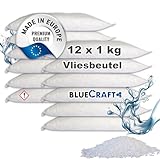 Bluecraft - Luft-Entfeuchter Granulat im Vliesbeutel 12 x 1 kg Nachfüllpackung...