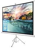 120' Zoll Stativ-Leinwand celexon Basic 1:1 | 220x220cm weiß | 4K Full HD 3D | mobil...