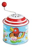 LENA 52761 tin Toys Musikdrehdose Kleine Enten, Musikdose ca. 10,5 x 7,5 cm, Blechdrehdose...