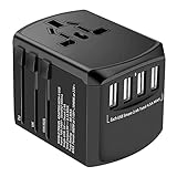 Evershop Reiseadapter Reisestecker Weltweit 224+ Ländern Universal Travel...