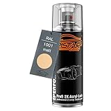 RAL 1001 Beige matt 2K Acryl Sprühdose Spraydose Spritzlack Sprühlack 400 ml...