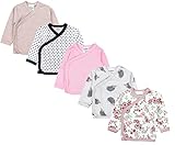 TupTam Baby Mädchen Langarm Wickelshirt Baumwolle 5er Set, Farbe: Mehrfarbig 8, Größe:...