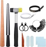 Ring Schmuck Sizer Tools Set, Ringmaß Messwerkzeug 11-Teiliges Ringherstellungsset...