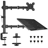 BONTEC Monitor Halterung mit Laptop Arm für 13-32 Zoll LCD LED Bildschirm bis zu 15,6“...