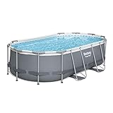 Bestway Power Steel Frame Pool-Set mit Filterpumpe 427 x 250 x 100 cm , grau,...