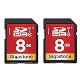 Gigastone 8 GB SDHC-Speicherkarte, 2 Stück, hohe Geschwindigkeit für die...