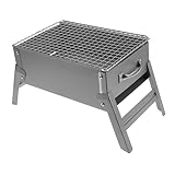 MILISTEN Holzkohlegrill Klappbarer Lagerfeuergrill Gartengrill Lagerfeuer Grillen...