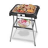 Aigostar Rauchfreier Elektrogrill, 2000W Elektro Grill mit Aufbewahrung,...