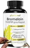 180 Bromelain Kapseln mit 7500 FIP pro Kapsel - Bromelain hochdosiert mit 750mg...