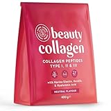 Strukturprotein ist Beauty Collagen - Pulver mit Marine Elastin, Hyaluronsäure, Keratin...