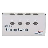 USB Auto Sharing Switch KVM Switcher Adapter Box 4 Computer Share 1 USB Device/662...