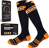 Beheizbare Socken Beheizte Socken,Heizsocken Skisocken 5v 5000 mAh Wiederaufladbare Warme...