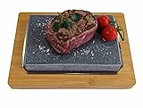 Black Rock Grill Hot Stone Kochen Lavastein - Steaksteine Hot Stone Kochen, Steak Grill,...