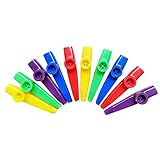 MAKIVI Kazoos Musikinstrumente Kunststoff mit Kazoo Flötenmembranen, für Geschenk, und...