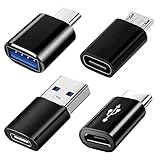 USB C Adapters 4 Stück, USB C auf USB 3.0 OTG Adapter, Micro USB zu USB C Adapter,...