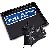 VIOKS Set Backblech Emailliert Ersatz für Gorenje 334774 AC037 + Ofenhandschuhe...