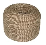 Natürliches Jute-Seil, 8 mm dick, 50 m lang, für Garten, Basteln, Verpackungen und...