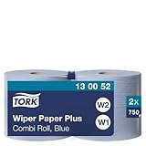 Tork 130052 Starke Mehrzweck Papiertücher für W1/W2 Systeme / 2-lagiges...