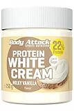 Body Attack Protein White Cream Milky Vanilla, 250 g, Brotaufstrich mit 22%...