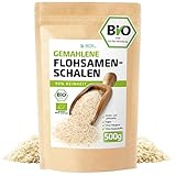 Flohsamenschalen Gemahlen Bio 500g, 99% Reinheit in Deutschland kontrolliert und...